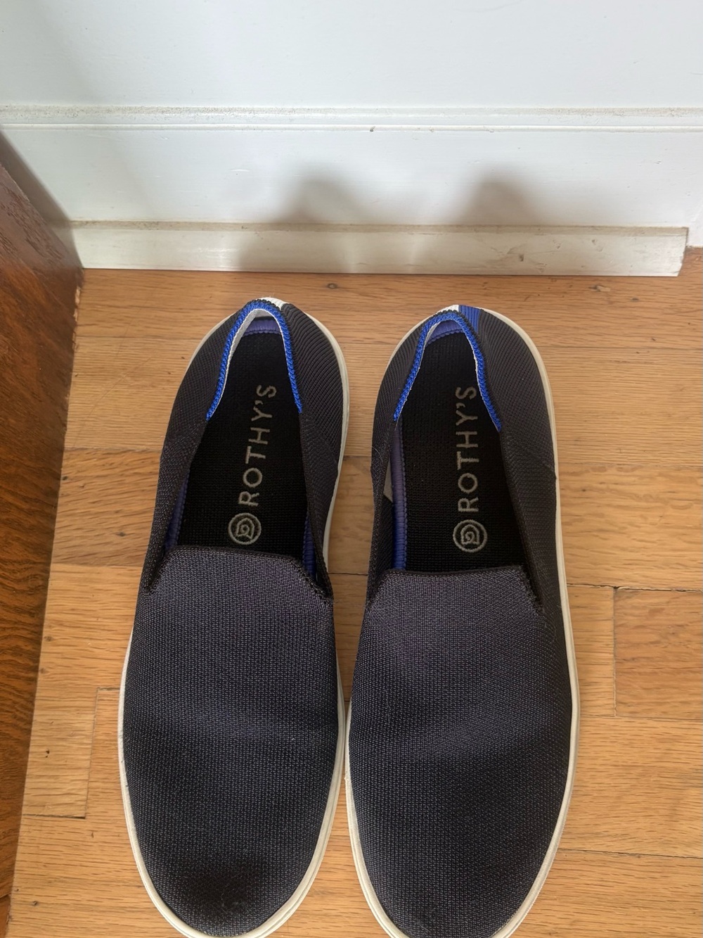 ROTHYS Black Slip-On Sneakers with White Sole - Picture 2 of 5
